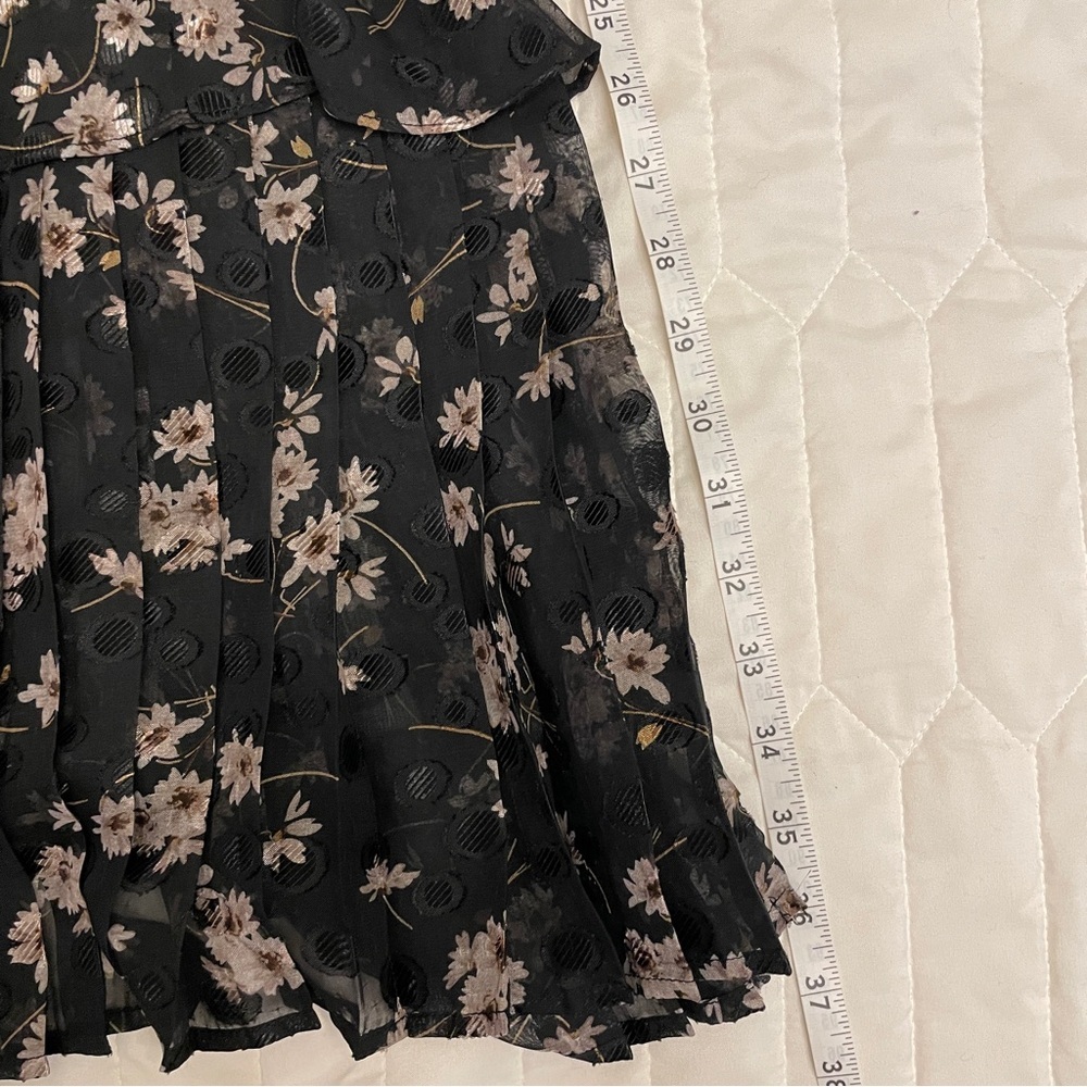 Lulus Terrace Views Black Floral Print Midi Dress Small - Picture 6 of 7